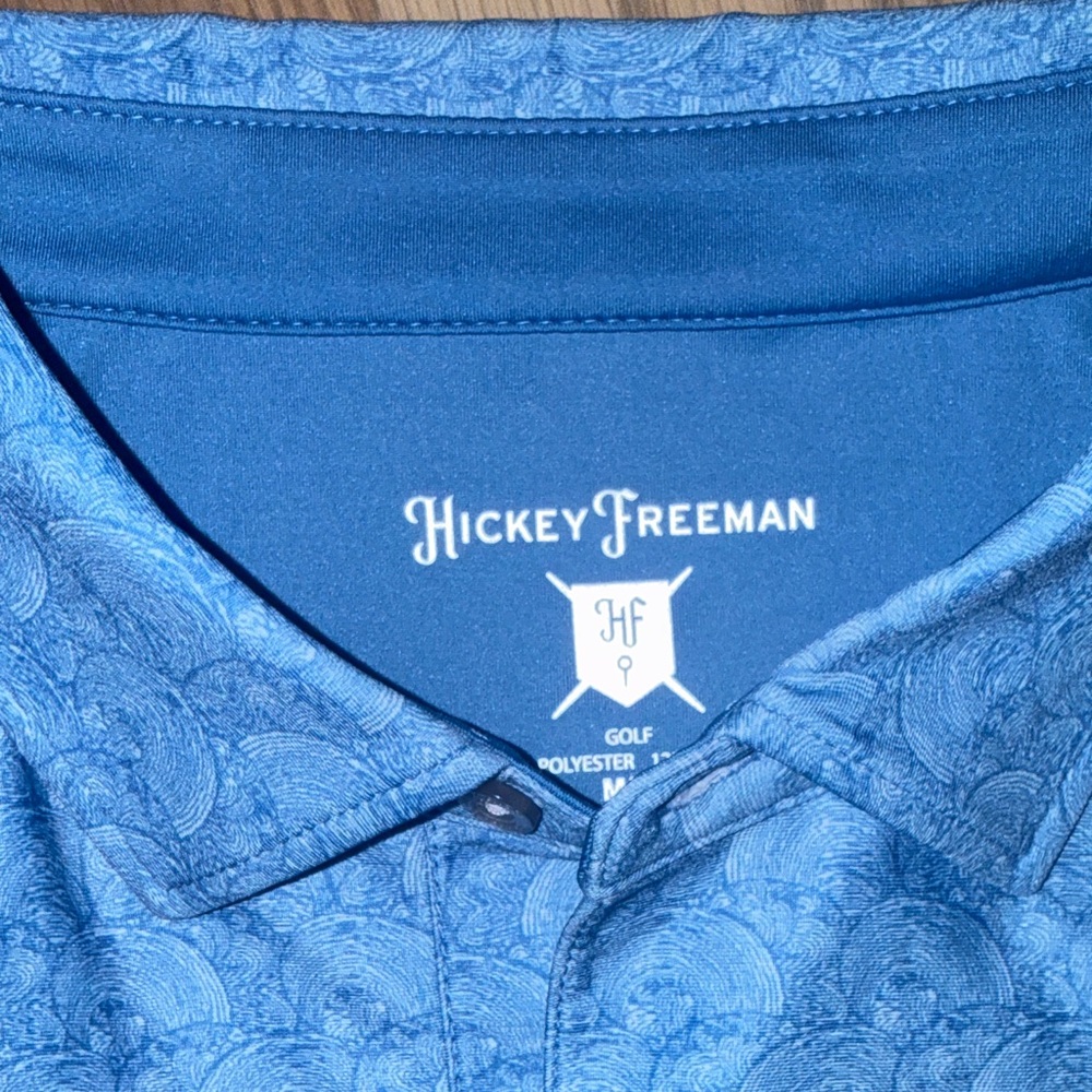 Hickey Freeman Blue Pattern Polo - image 4